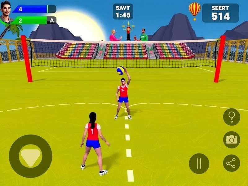 Bollywood Volley Fiesta Game Screenshot